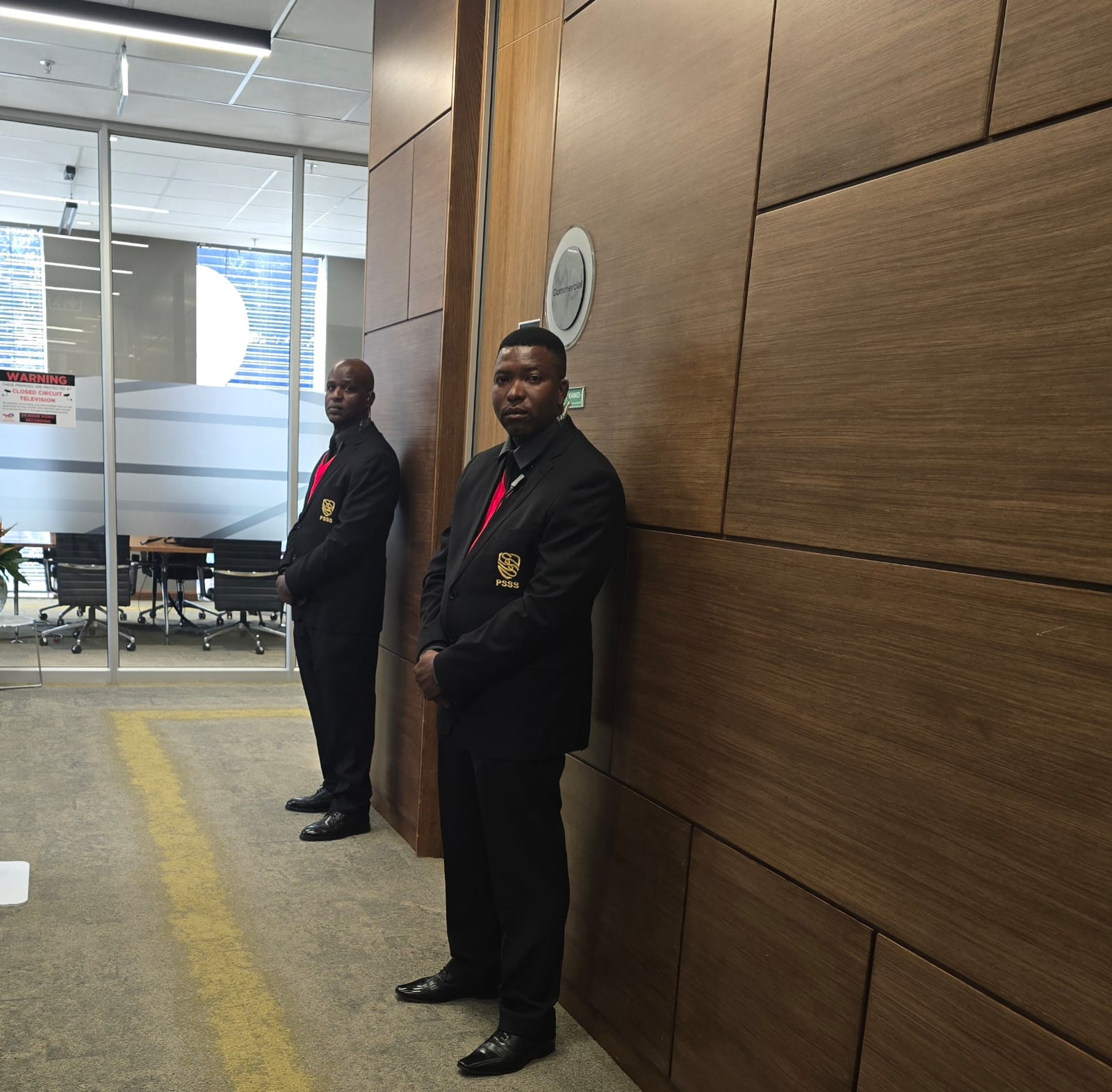 PSSS officers on duty at a commercial client